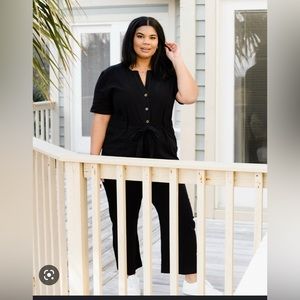 ISO ABLE Shirley Utility Jumpsuit in Black